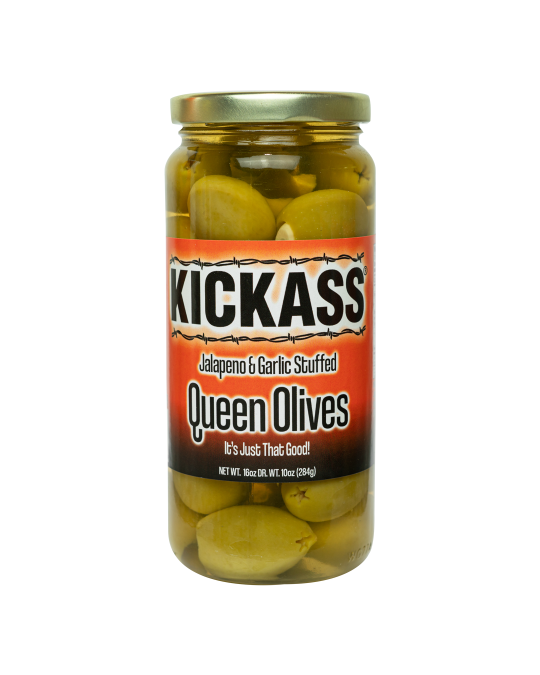 **new** Kickass Jalapeno & Garlic Stuffed Queen Olives 16Oz - 2 Pack Pickled