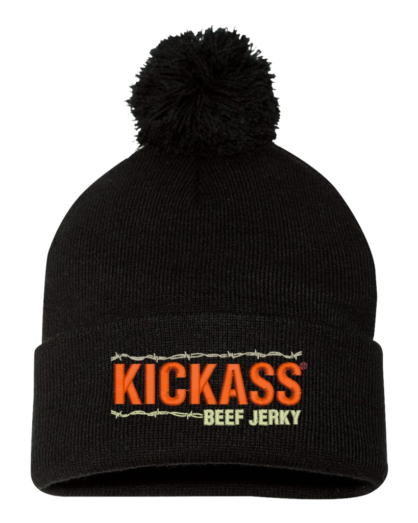 Kickass Embroidered Stocking Hats Black Apparel