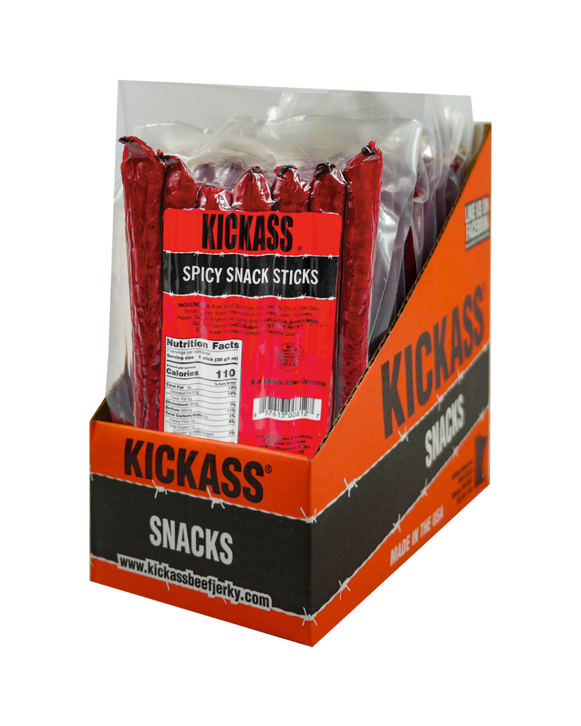 3031WS - Kickass Spicy Snack Sticks 7oz Caddy (12 PACKS)..