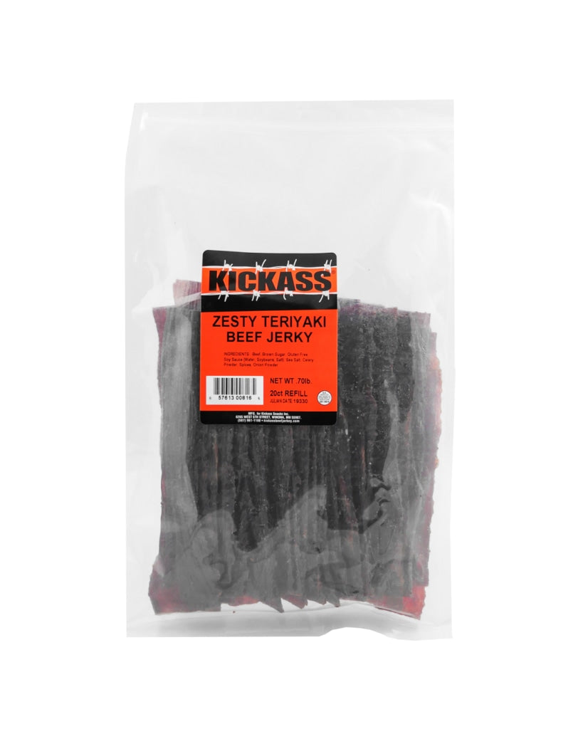 Kickass Zesty Teriyaki Beef Jerky 20Ct