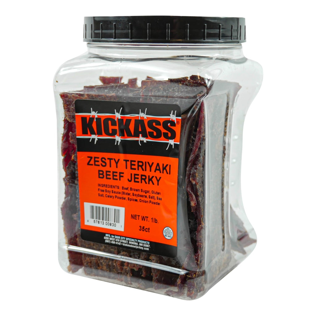 Zesty Teriyaki Beef Jerky 35Ct Tub