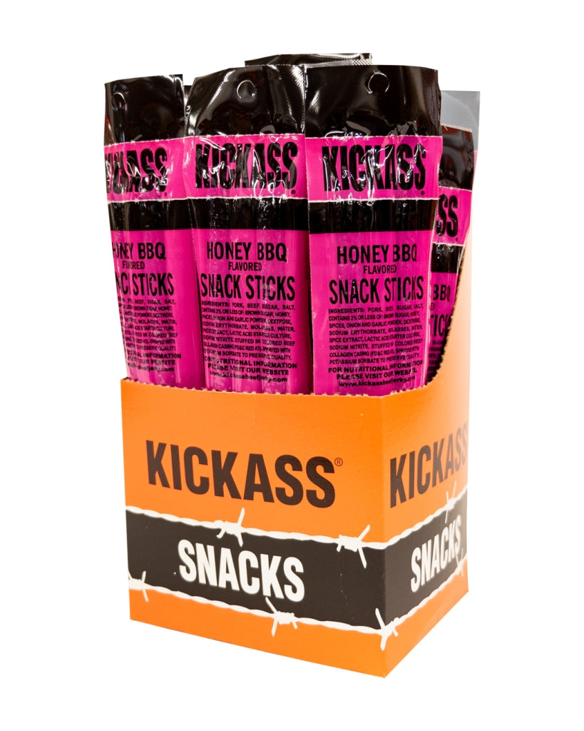 Kickass Honey Bbq Twin Pack Snack Sticks - 16Ct Caddy