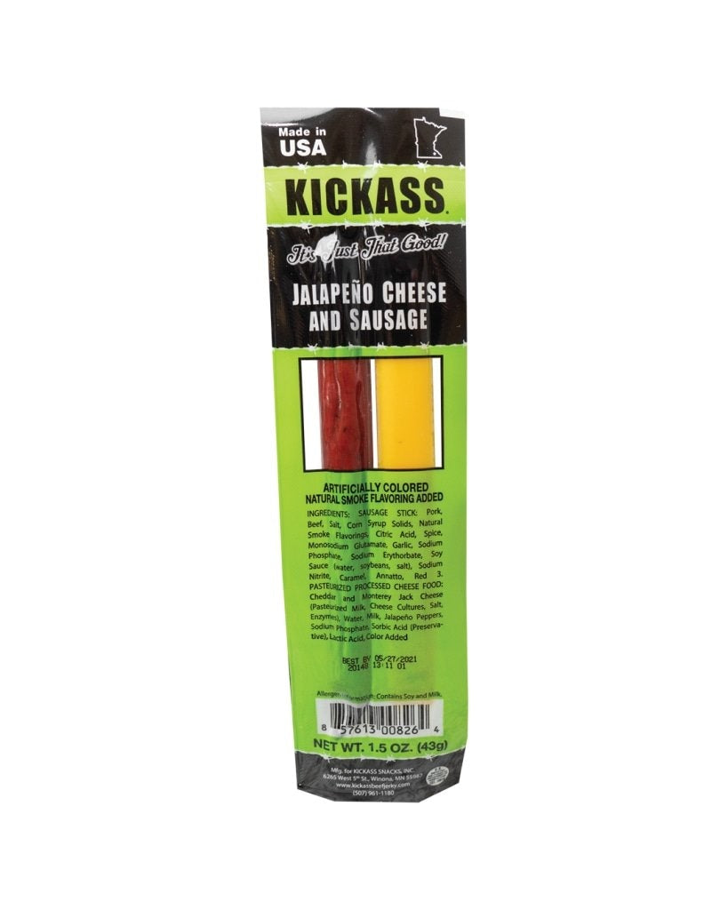Kickass Jalapeno Cheese & Sausage Snack Sticks 21Ct