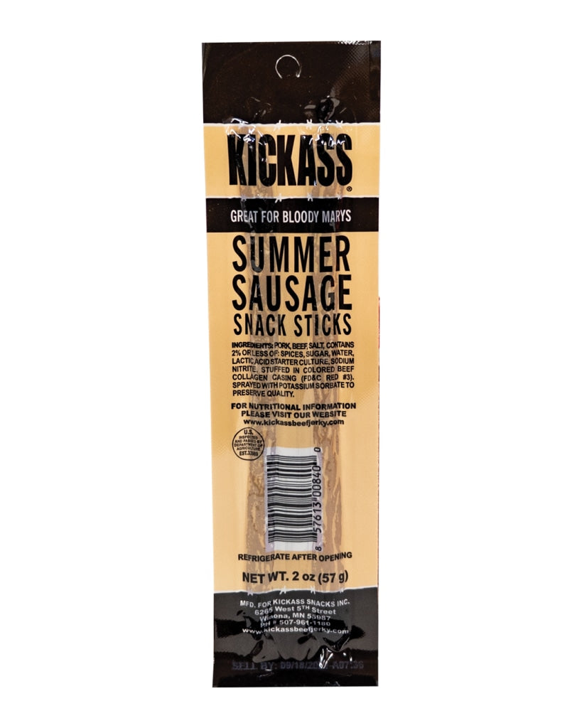 **brand New** Kickass Summer Sausage Twin Pack Snack Sticks - 16Ct Caddy