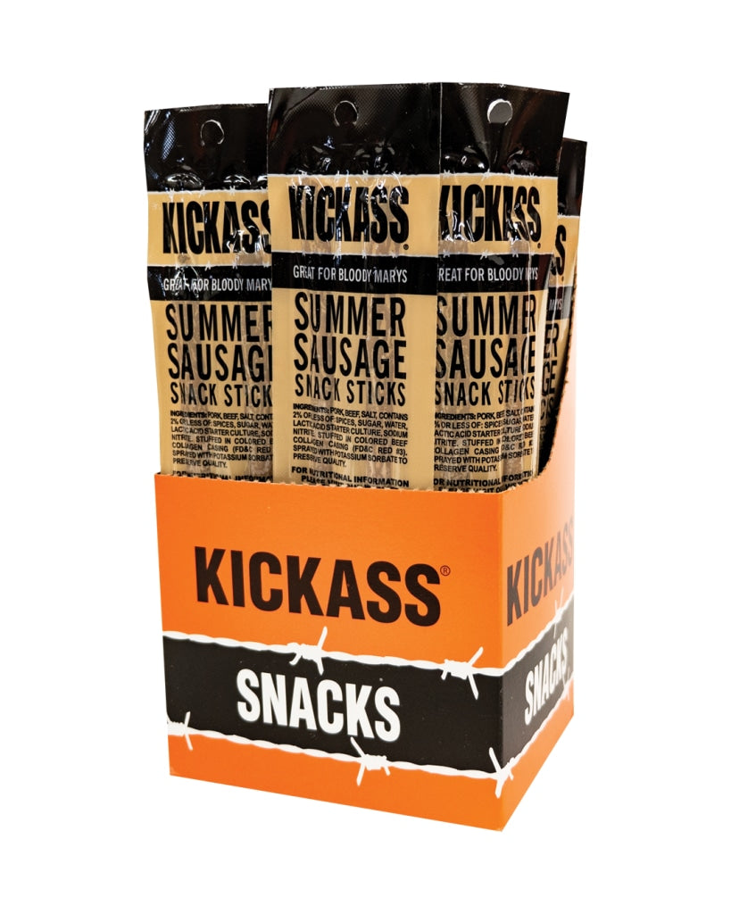 **brand New** Kickass Summer Sausage Twin Pack Snack Sticks - 16Ct Caddy