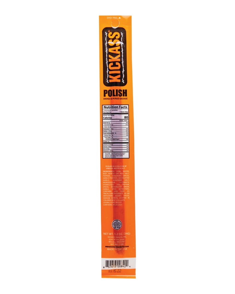 Kickass Pickled Polish Sausage 24Ct Caddy Snack Sticks