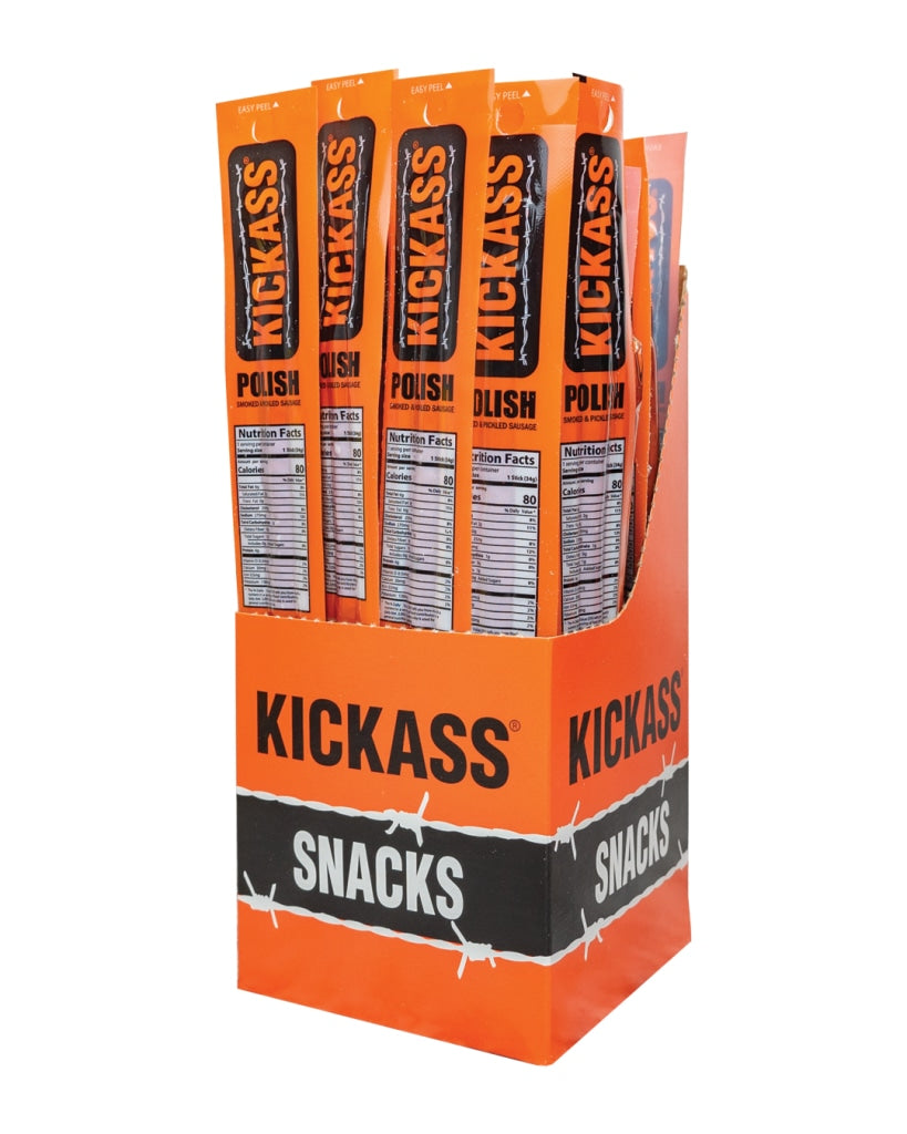 Kickass Pickled Polish Sausage 24Ct Caddy Snack Sticks