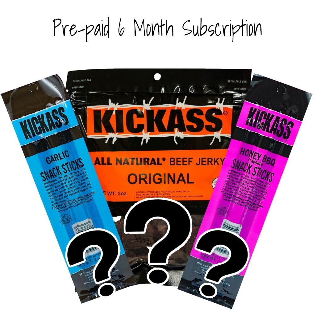 6 Month Kickass Lightweight Monthly Jerky Pack Gift Subscription